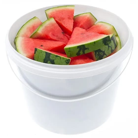 Smakprovshink fylld med skuren vattenmelon