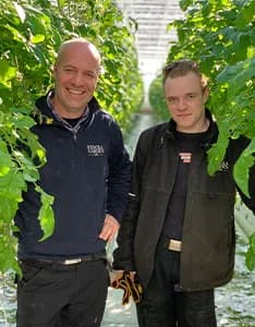 Magnus och Gabriel på Stockagården