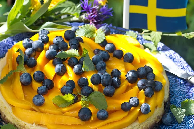 Mangocheesecake till studentbuffén