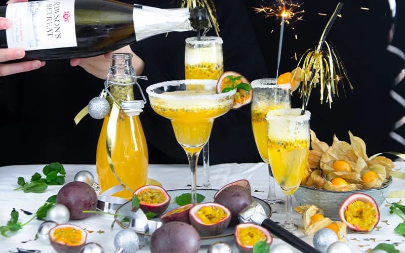 Festlig nyårsdrink med bär