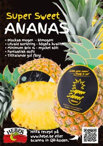 Butiksskylt: Ananas Super Sweet