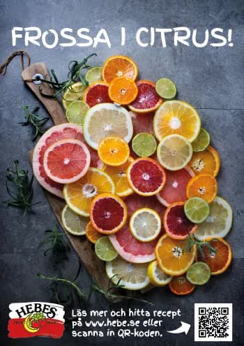 Butiksskylt: Frossa i citrus!
